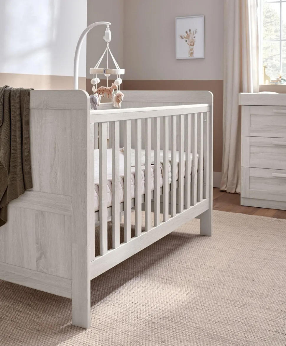 Atlas Cotbed & Luxury Hybrid Twin Mattress Bundle - Nimbus White