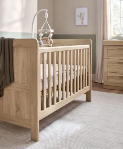 Atlas Cotbed & Premium Pocket Spring Mattress Bundle - Light Oak