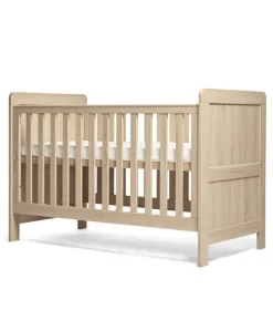 Atlas Nursery Bundle with Lua Bedside Crib (6 Piece) – Light Oak