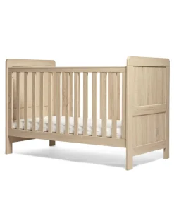 Atlas Nursery Bundle with Lua Bedside Crib (6 Piece) – Light Oak