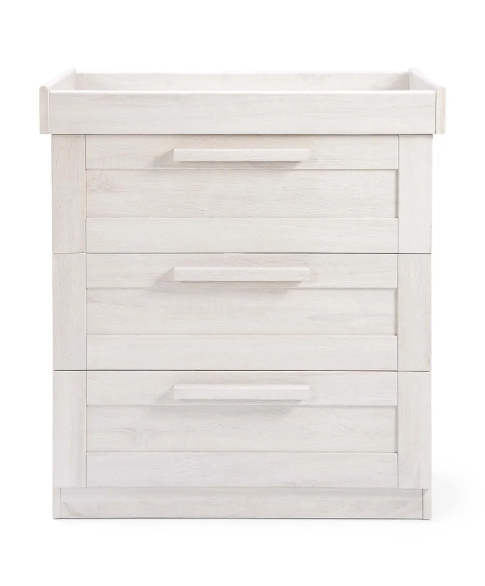 Atlas Nursery Bundle with Lua Bedside Crib (6 Piece) – White