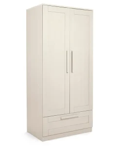 Atlas 3 Piece Cotbed Range with Dresser Changer & Wardrobe - Stone