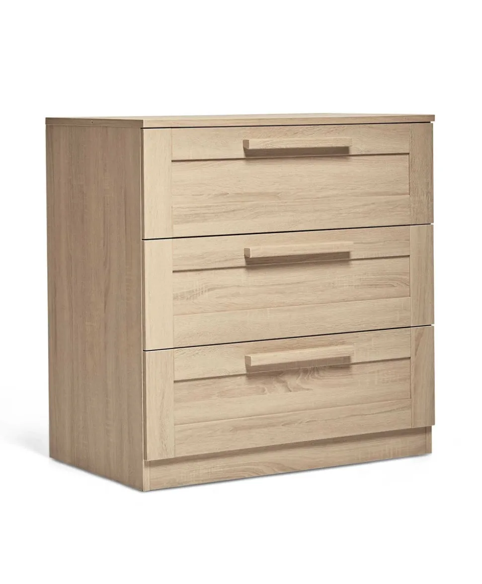 Atlas 2 Piece Small Cotbed Set with Dresser Changer - Light Oak