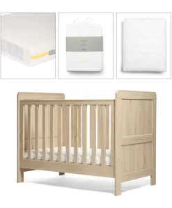 Atlas Small Bundle with Essential Airflow Pocket Spring Mattress (4 Piece) - Light Oak