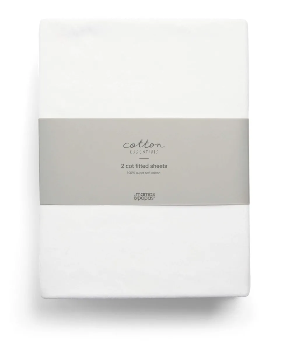Atlas Small Cotbed Bundle with Essential Airflow Pocket Spring Mattress (4 Piece) - White