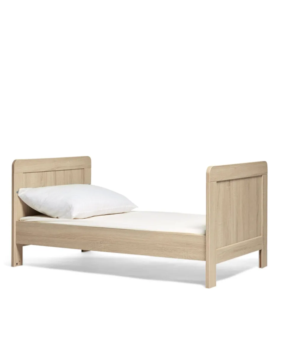 Atlas Small Cotbed Bundle with Premium Pocket Spring Small Cotbed & Cot Mattress - Light Oak