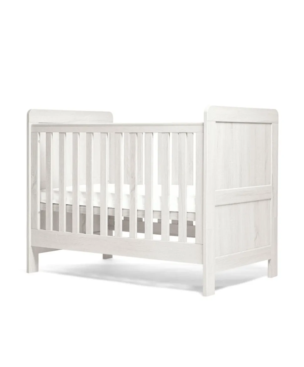 Atlas Small Cotbed Bundle with Essential Airflow Pocket Spring Small Cotbed & Cot Mattress - White