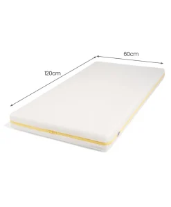 Atlas Small Cotbed Bundle with Essential Airflow Pocket Spring Small Cotbed & Cot Mattress - White