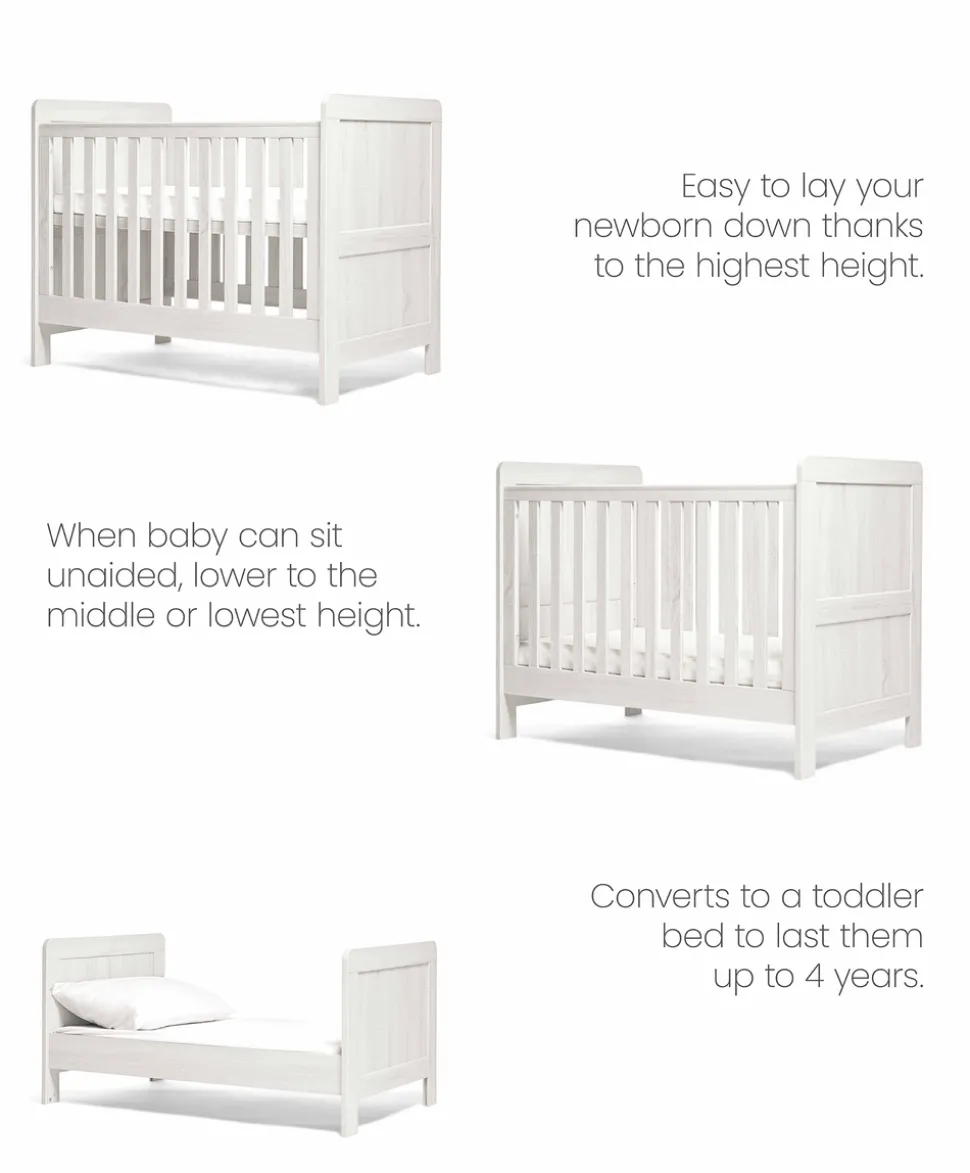 Atlas Small Cotbed - White