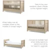 Barton Cotbed With Luxury Hybrid Twin Cotbed Mattress Bundle - Oak