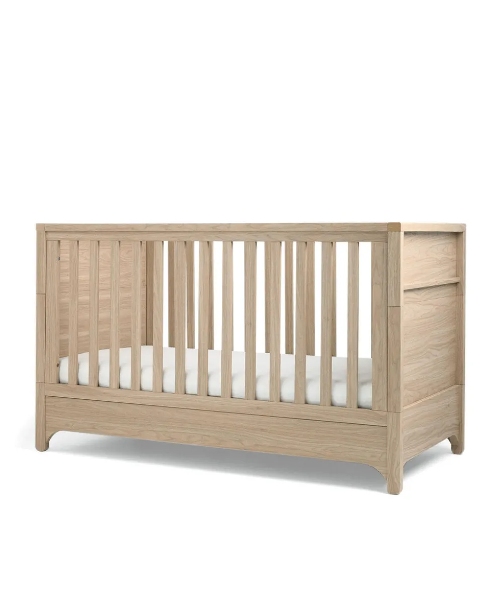 Barton Cotbed With Luxury Hybrid Twin Cotbed Mattress Bundle - Oak