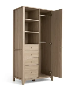 Barton Nursery Bundle With Lua Bedside Crib (6 Piece) - Oak