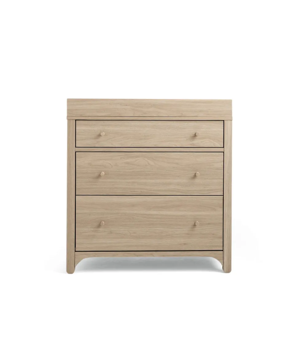 Barton Nursery Bundle With Lua Bedside Crib (6 Piece) - Oak