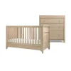 Barton 2 Piece Cotbed Set with Dresser Changer - Oak