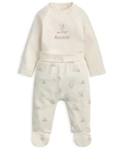 Bear Print Bodysuit & Bottoms Set (2 Pieces)