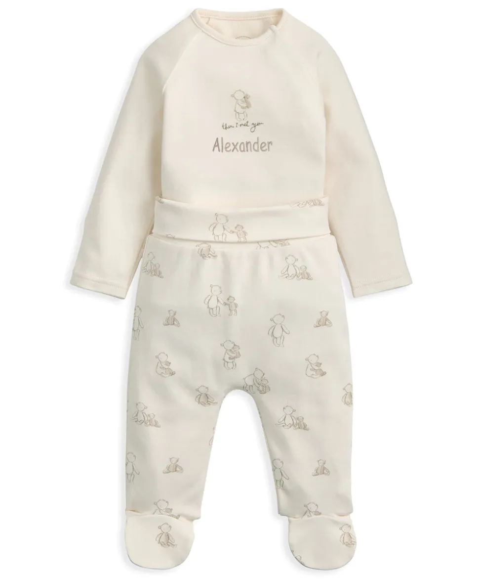 Bear Print Bodysuit & Bottoms Set (2 Pieces)