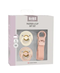 BIBS Pacifier & Loop Clip Gift Set - Blush