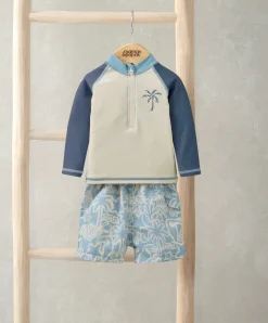 Board Shorts & Long-sleeved Top Outfit Set