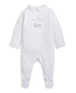 Born in 2026 Embroidered All In One White