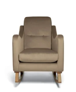 Bowdon Nursing Chair & Footstool - Mocha Velvet