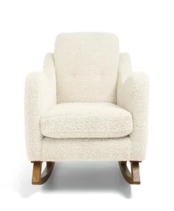Bowdon Nursing Chair & Footstool Set - Snow Teddy
