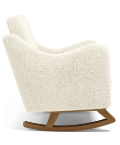 Bowdon Nursing Chair & Footstool Set - Snow Teddy