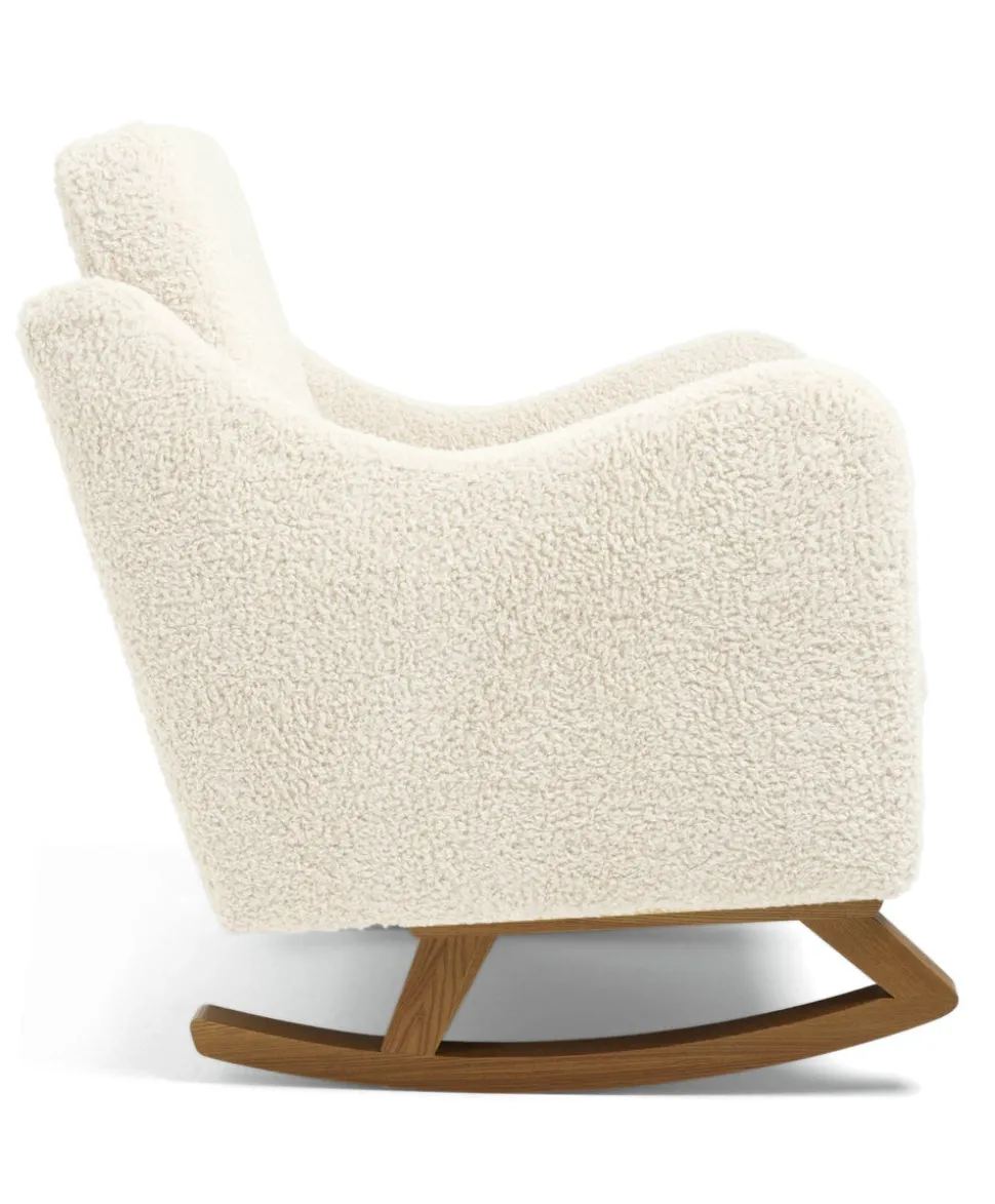Bowdon Nursing Chair & Footstool Set - Snow Teddy