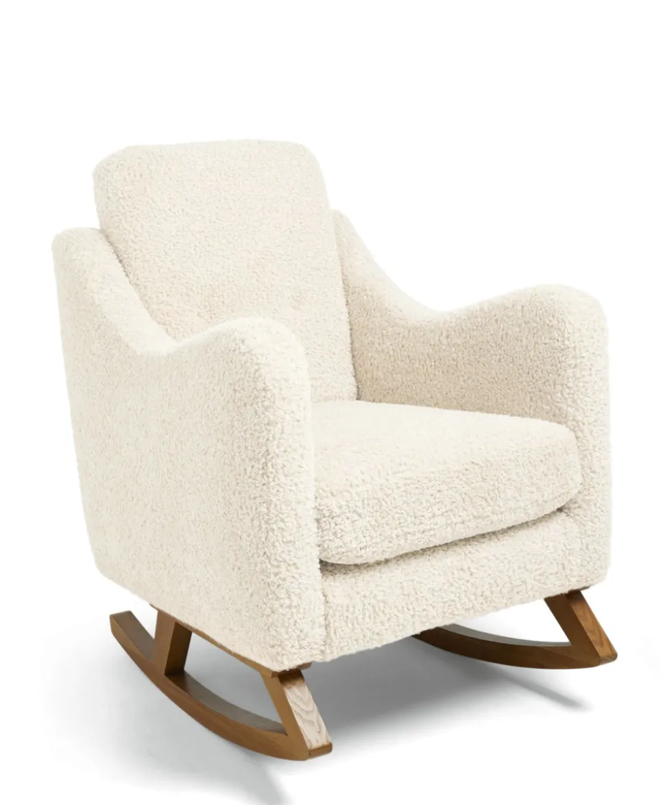 Bowdon Nursing Chair & Footstool Set - Snow Teddy