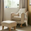 Bowdon Nursing Chair & Footstool Set - Almond Sherpa