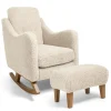 Bowdon Nursing Chair & Footstool Set - Biscuit Teddy