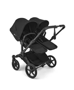 Bugaboo Donkey 6 Double Ultimate Pushchair Bundle With Cybex Cloud T+ i-Size Rotating Baby Car Seat & Base (8 Pieces) - Heritage Black