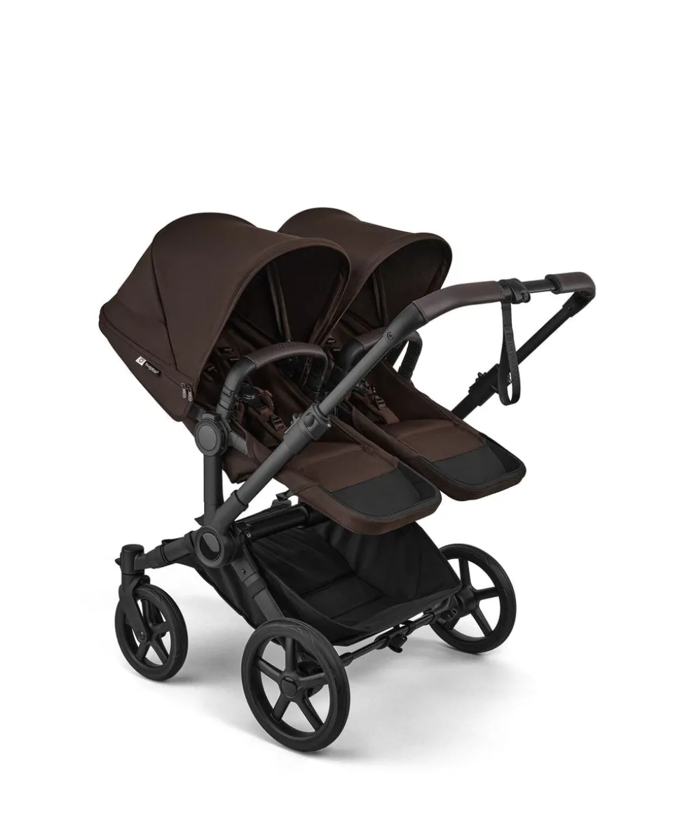 Bugaboo Donkey 6 Double Ultimate Pushchair Bundle With Cybex Cloud T i-Size Rotating Baby Car Seat & Base (8 Pieces) - Cocoa Brown