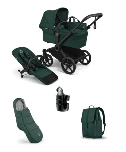 Bugaboo Donkey 6 Single Essential Pushchair Bundle (4 Pieces) - Fern Green