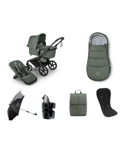 Bugaboo Fox 5 Renew Complete Pushchair Bundle (6 Pieces) - Forest Green