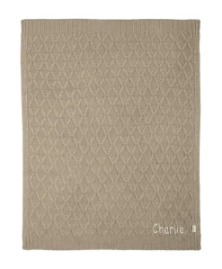 Cable Knit Blanket - Welcome to the World Seedling - Mocha