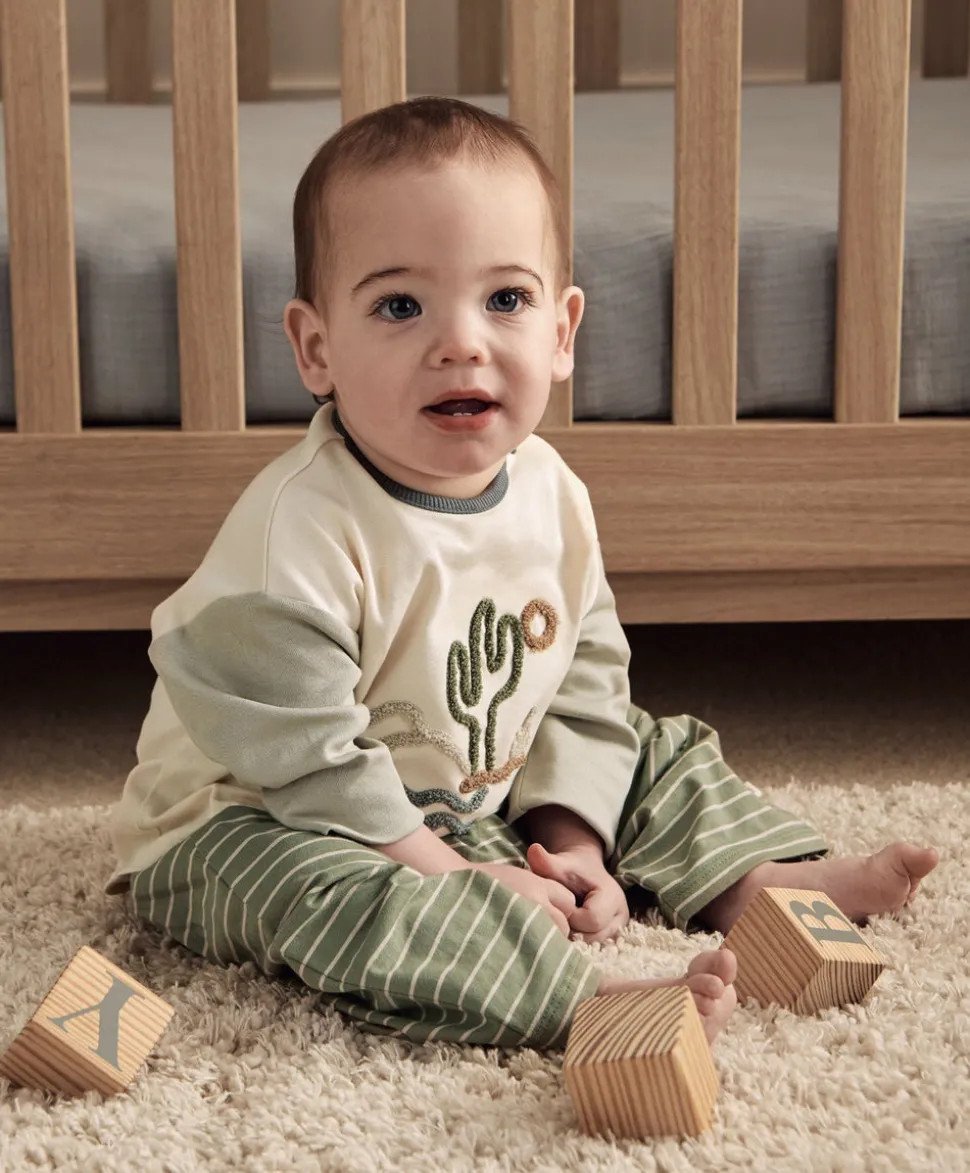 Cactus T-Shirt & Striped Trouser