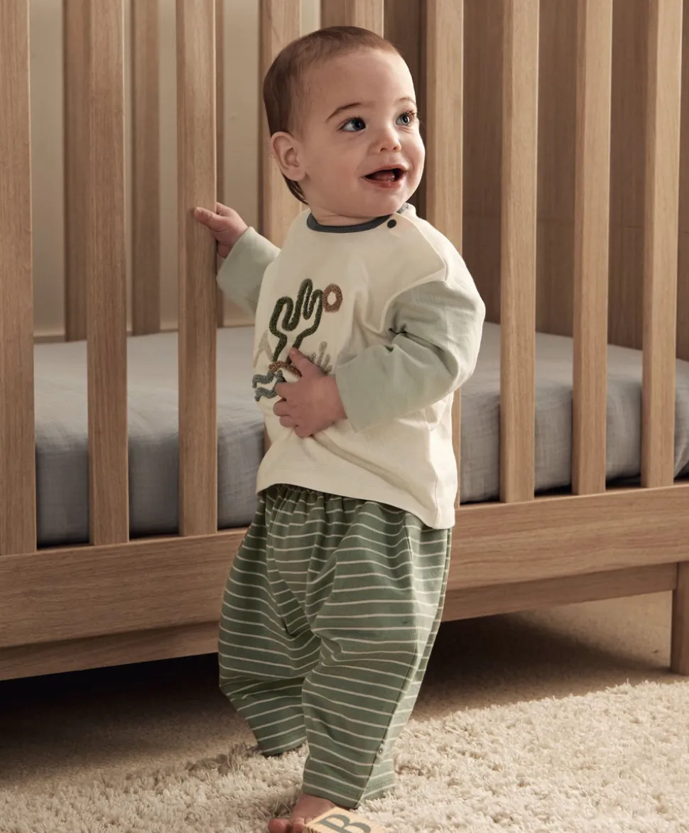 Cactus T-Shirt & Striped Trouser
