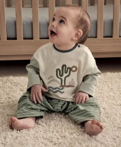 Cactus T-Shirt & Striped Trouser