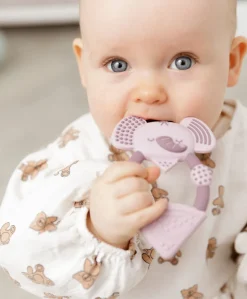 Cheeky Chompers Darcy the Elephant Teether - Dusky pink