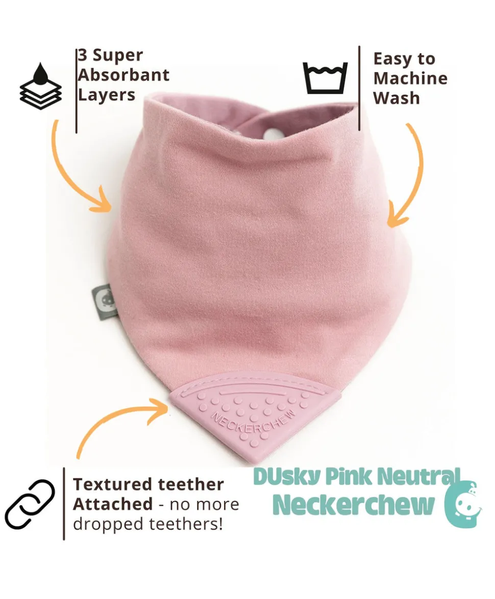 Cheeky Chompers Neckerchew - Dusky Pink