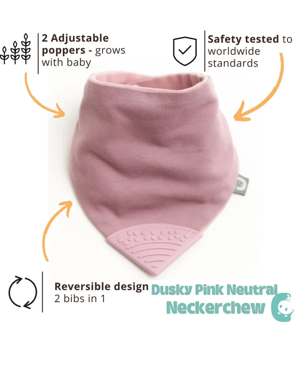 Cheeky Chompers Neckerchew - Dusky Pink