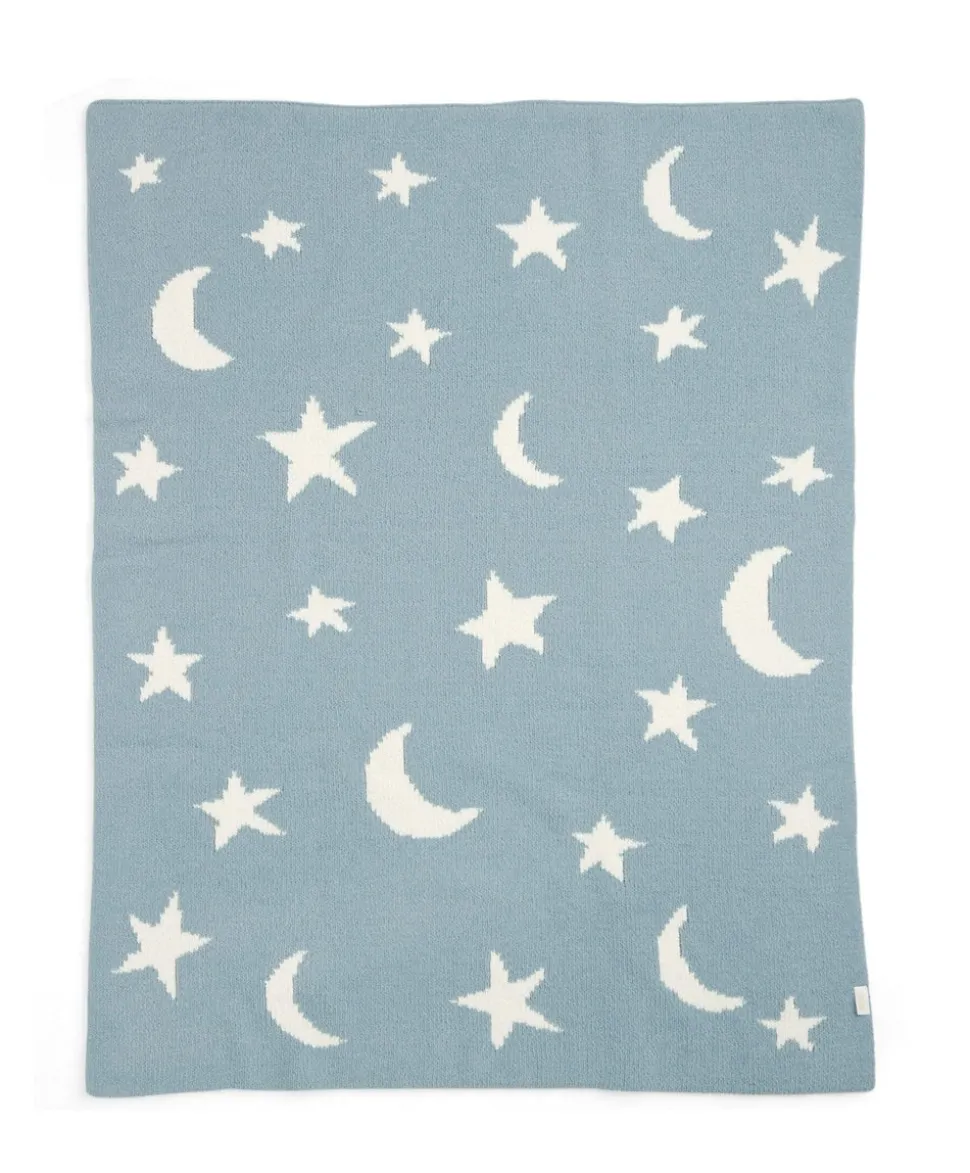 Chenille Blanket - Blue Moon/Star