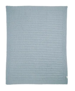 Chenille Blanket - Blue Stripe