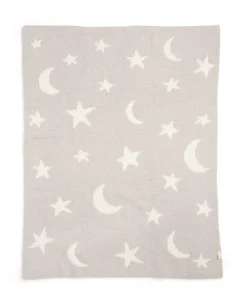 Chenille Blanket - Neutral Moon/Star