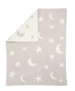 Chenille Blanket - Neutral Moon/Star