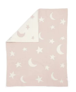 Chenille Blanket - Pink Moon/Star