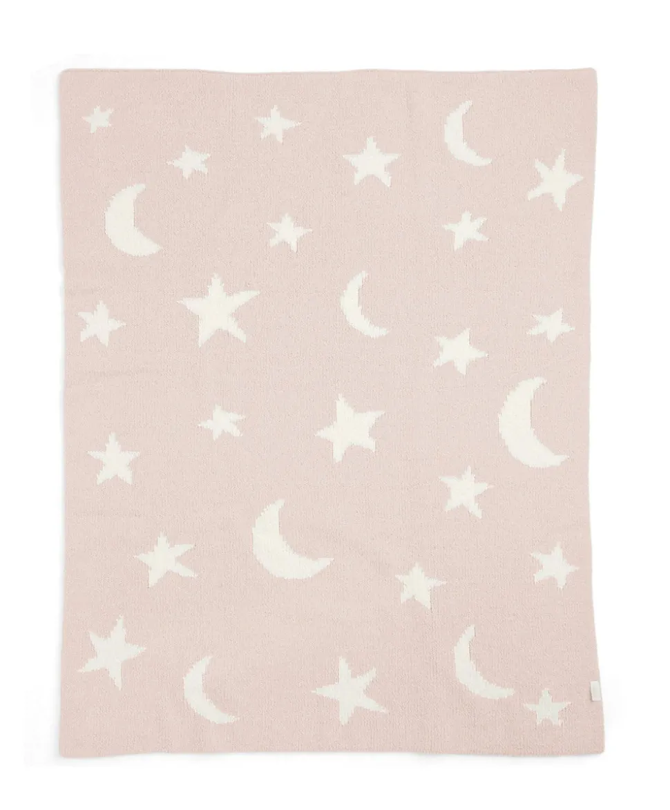 Chenille Blanket - Pink Moon/Star