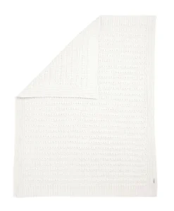 Chenille Blanket - White Stripe