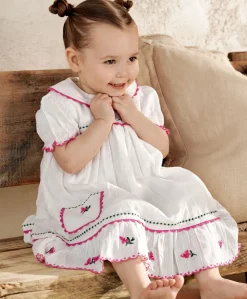 Collared Embroidered Dress