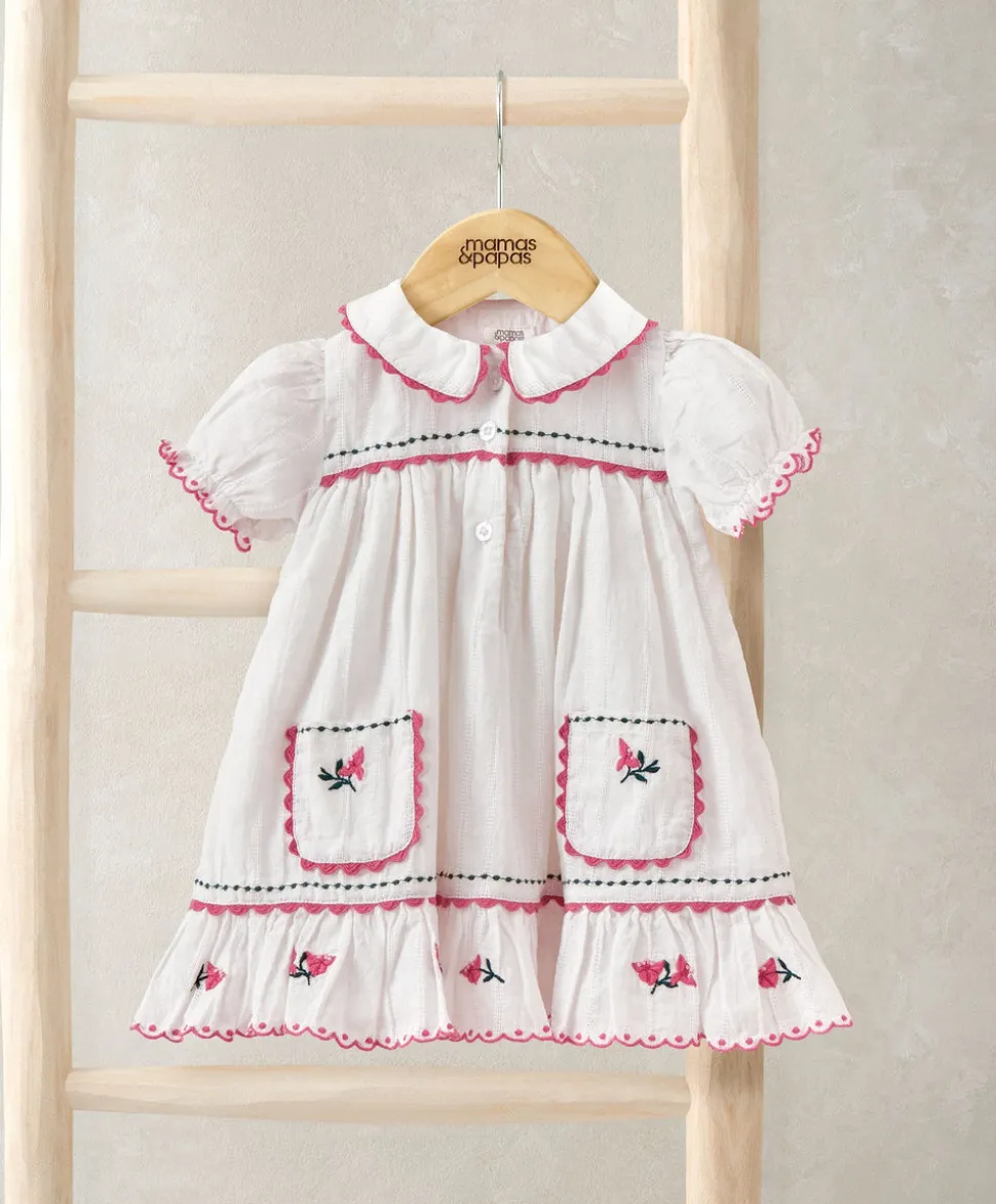 Collared Embroidered Dress